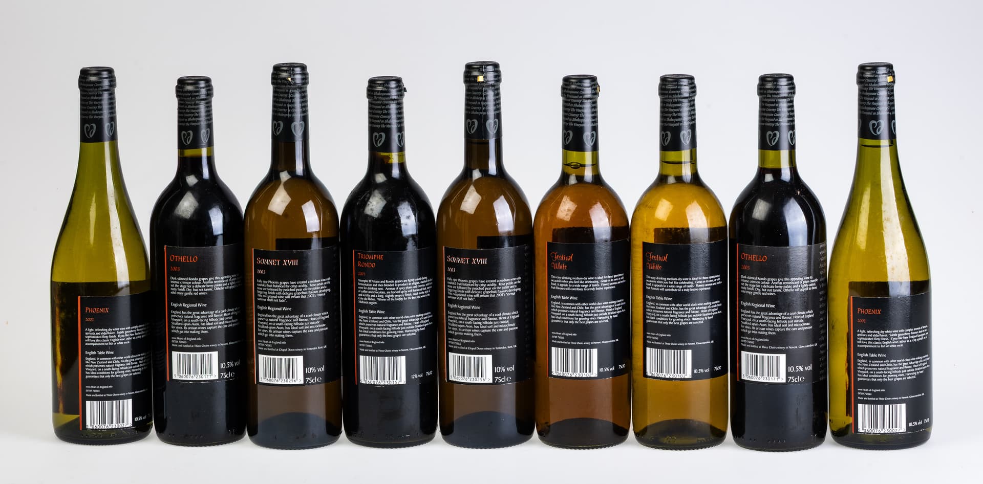 NINE BOTTLES OF HEART OF ENGLAND SHAKESPEARE COLLECTION. - image 3