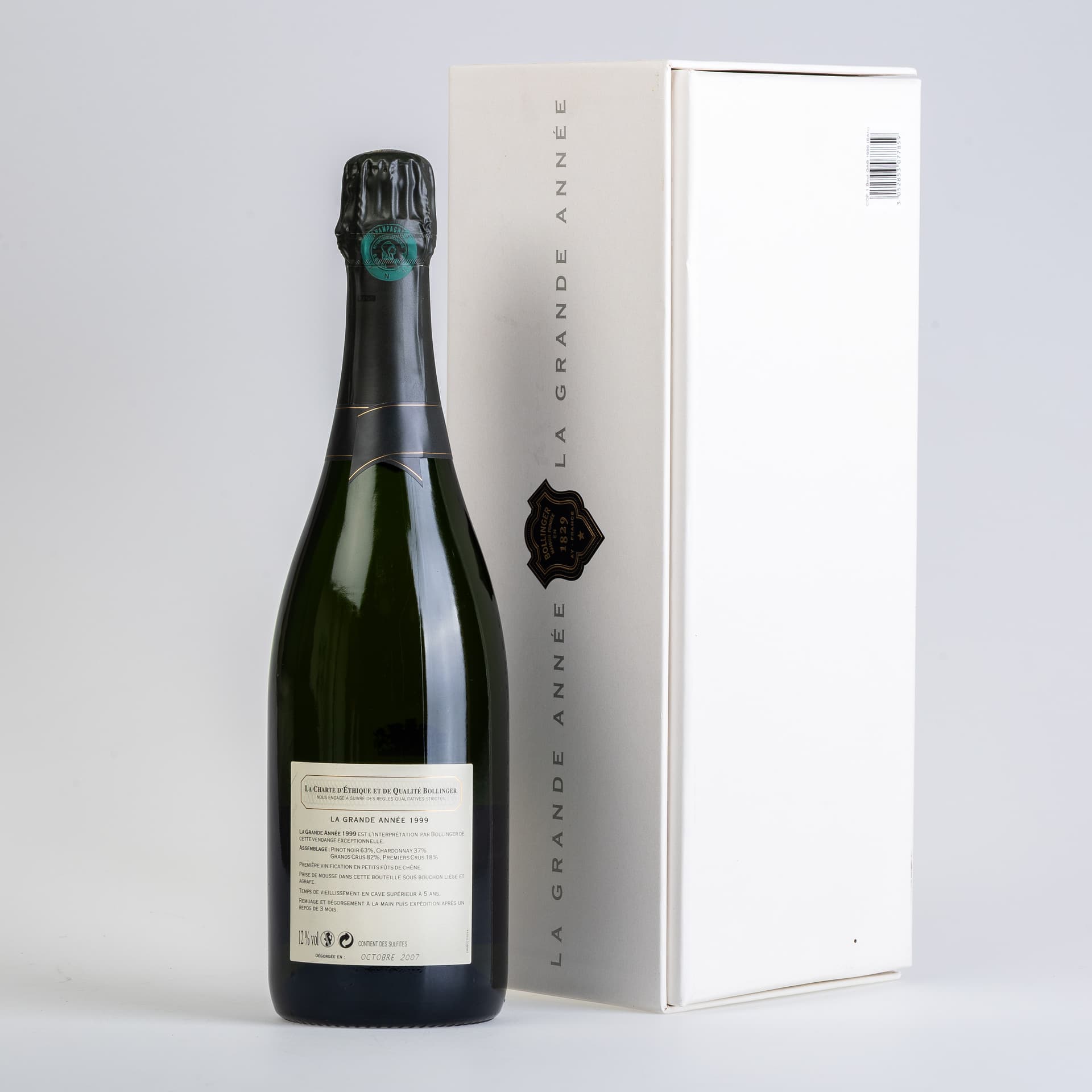 BOLLINGER LA GRANDE ANNÉE 1999 CHAMPAGNE. - image 2