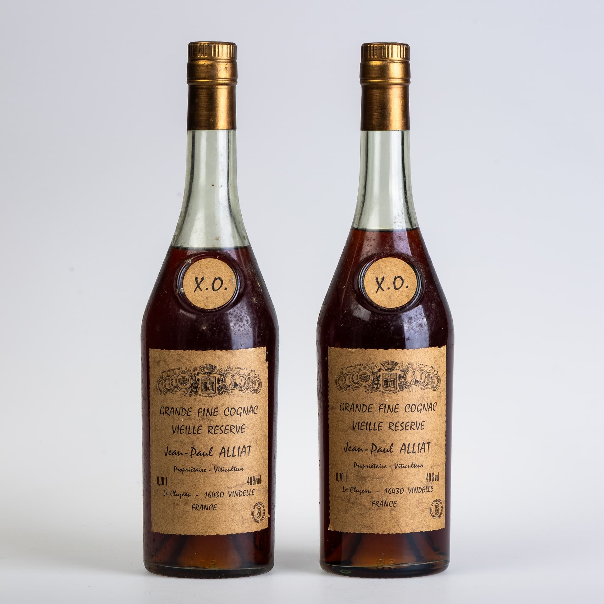 GRANDE FINE COGNAC, JEAN-PAUL ALLIAT XO VIEILLE RÉSERVE PAIR.