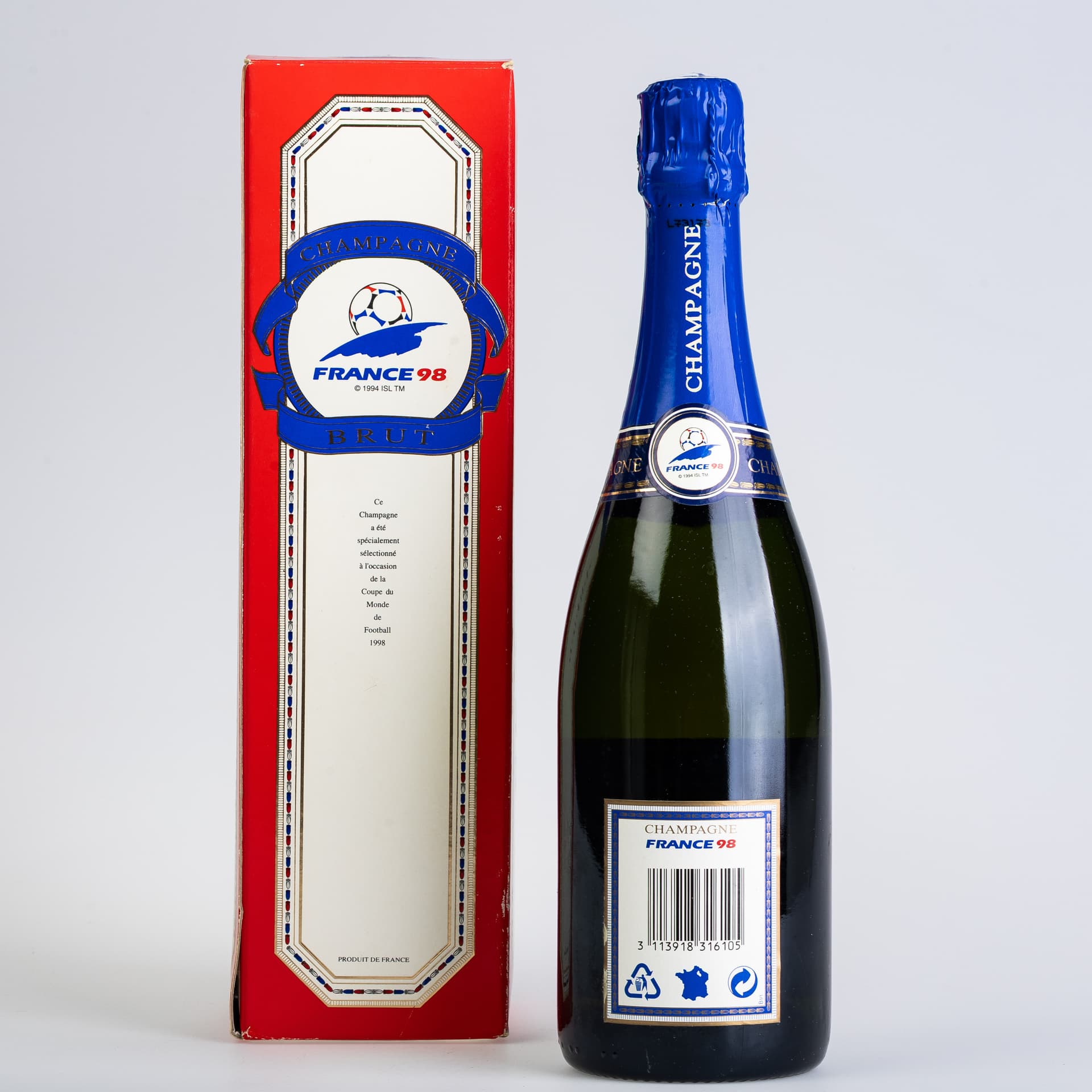 COMMEMORATIVE FRANCE 98 BRUT CHAMPAGNE. - image 2