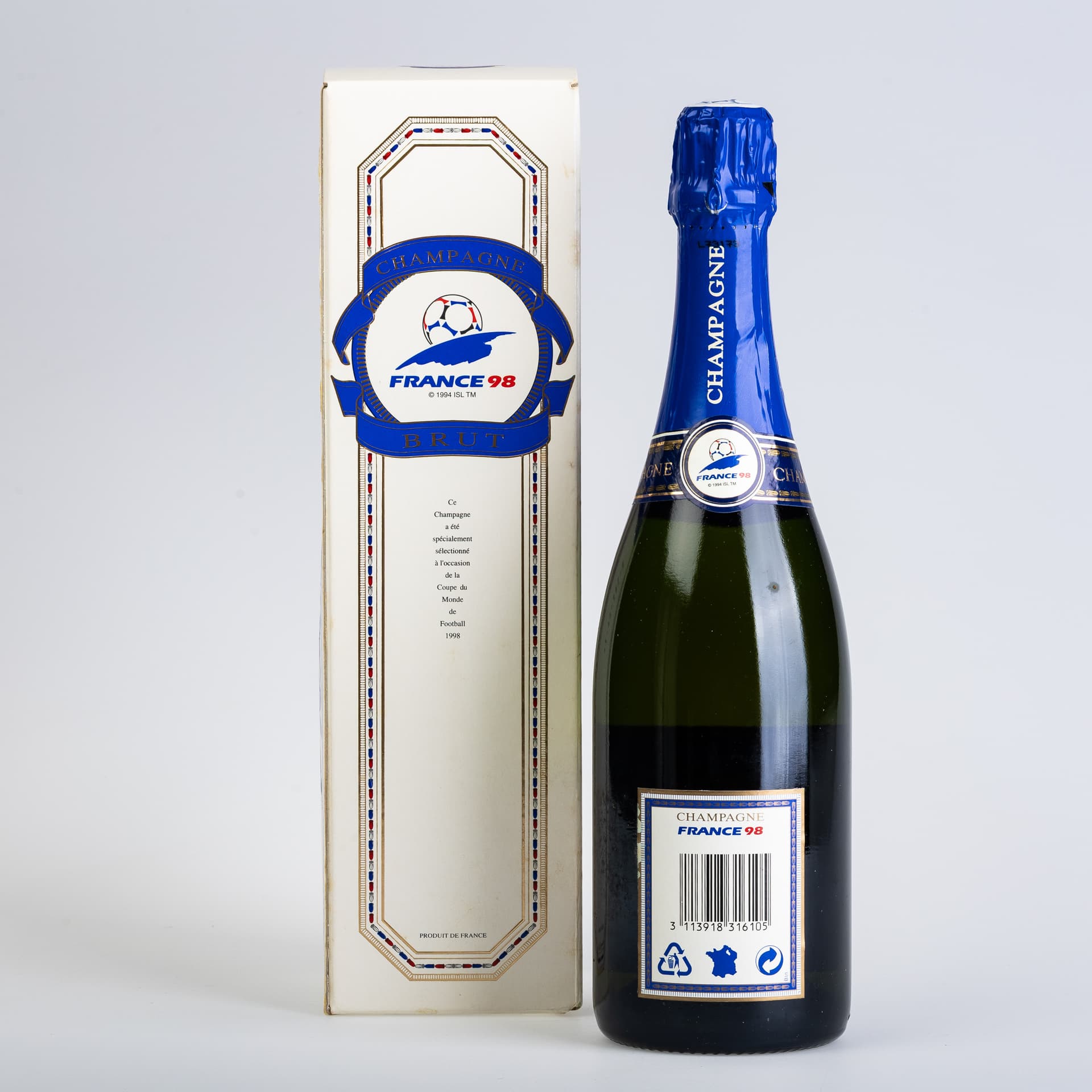 COMMEMORATIVE FRANCE 98 BRUT CHAMPAGNE. - image 2