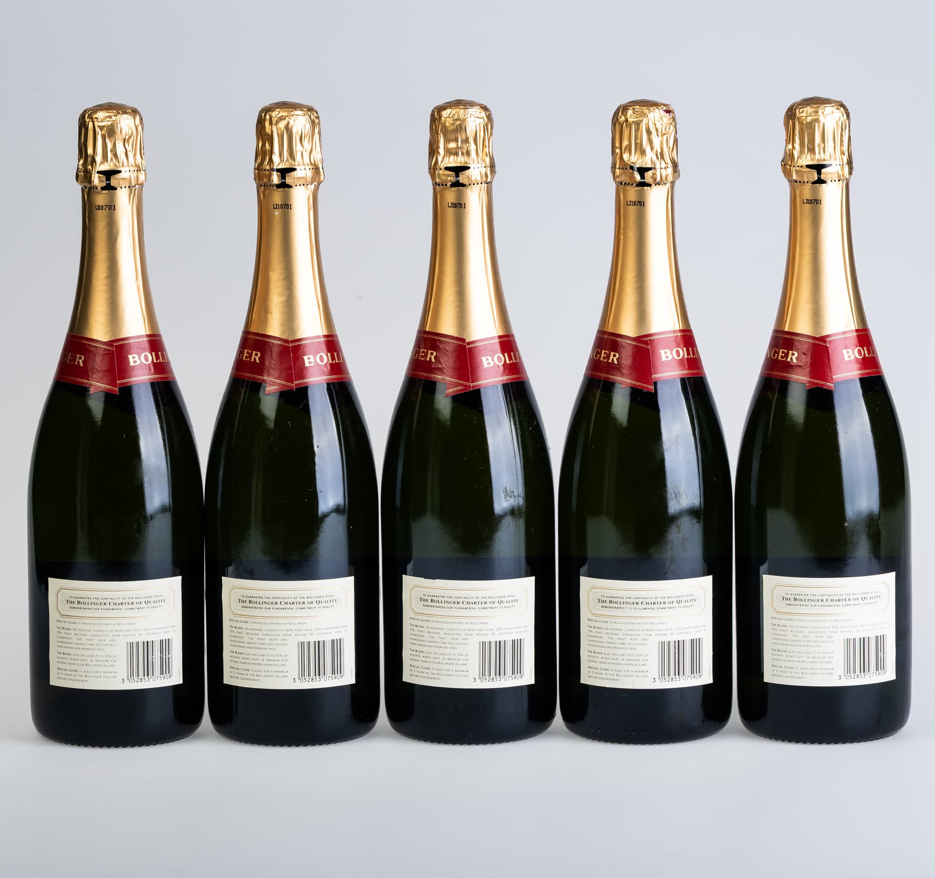 FIVE BOTTLES OF BOLLINGER SPECIAL CUVÉE. - image 3