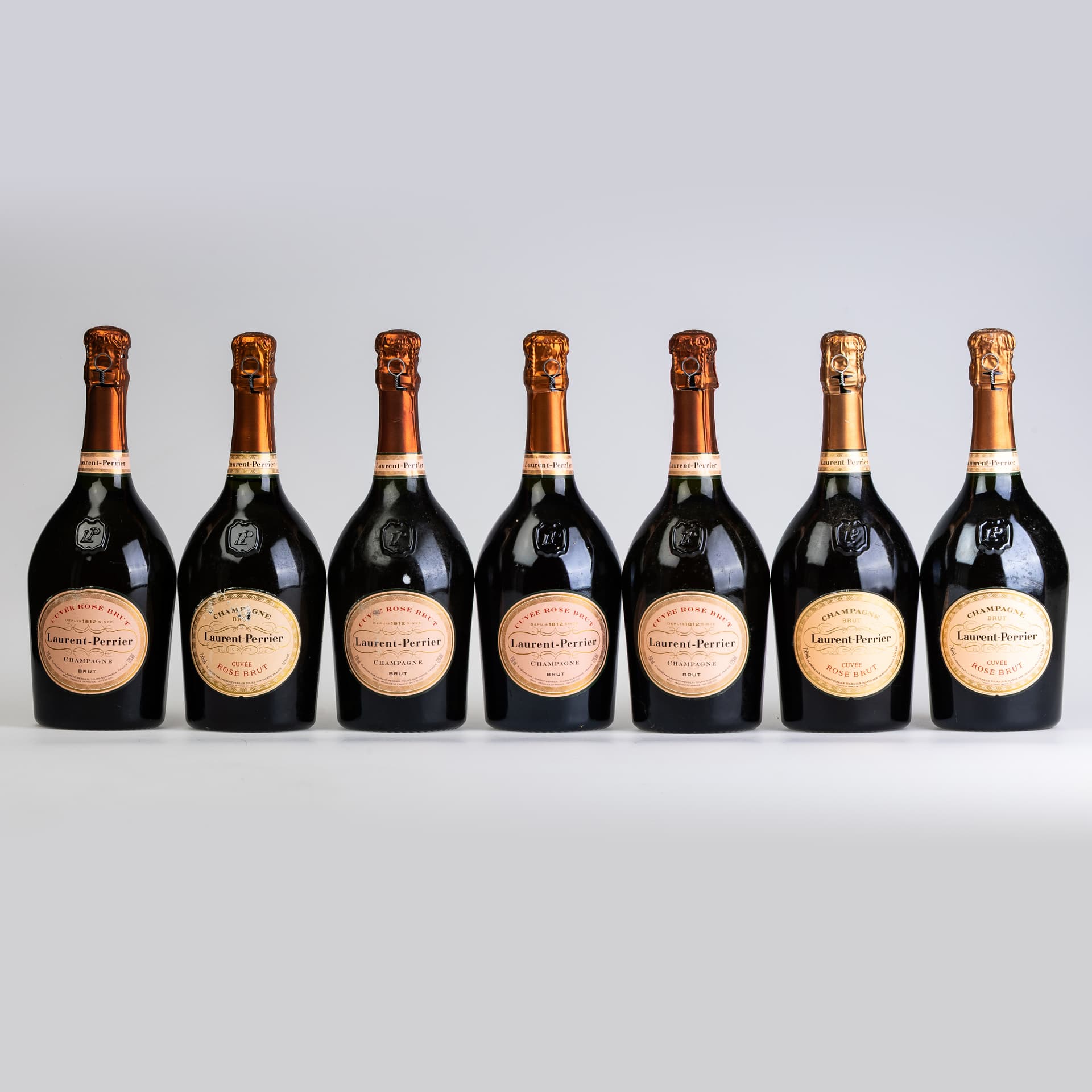 SEVEN BOTTLES OF LAURENT-PERRIER CUVÉE ROSÉ.