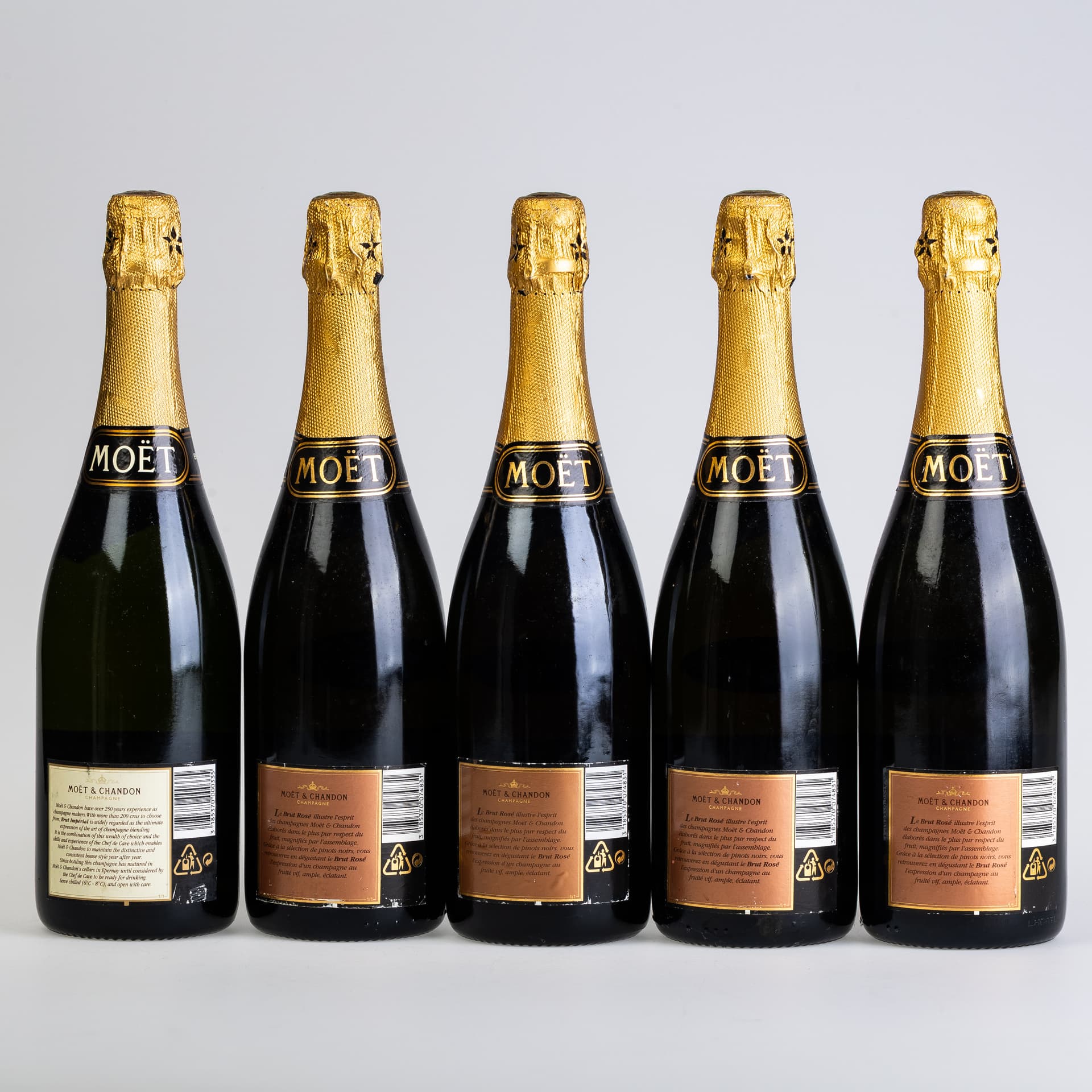 FIVE BOTTLES OF MÖET & CHANDON CHAMPAGNE. - image 3