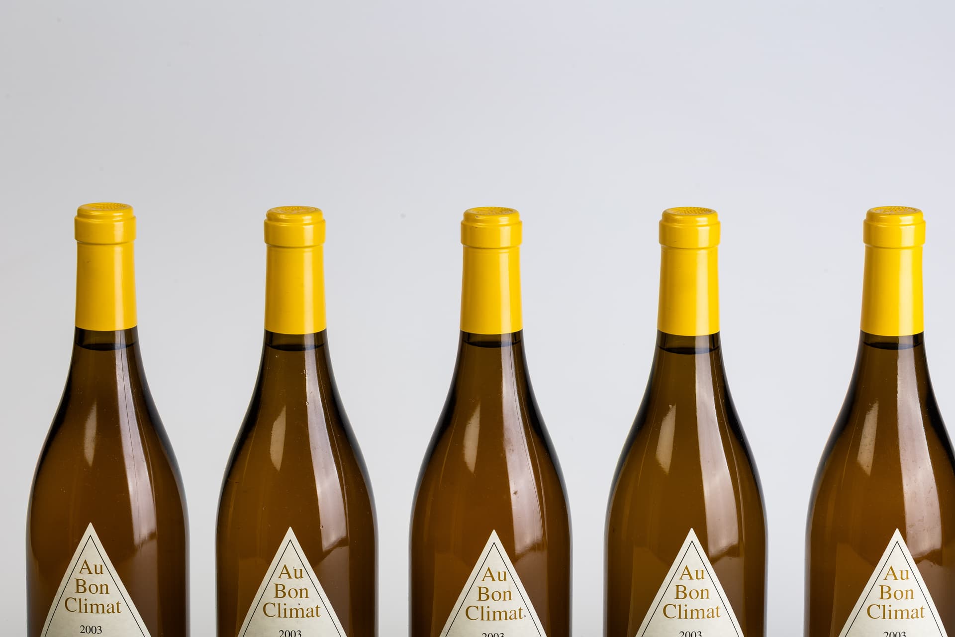 FIVE BOTTLES OF AU BON CLIMAT 2003 CHARDONNAY. - image 2