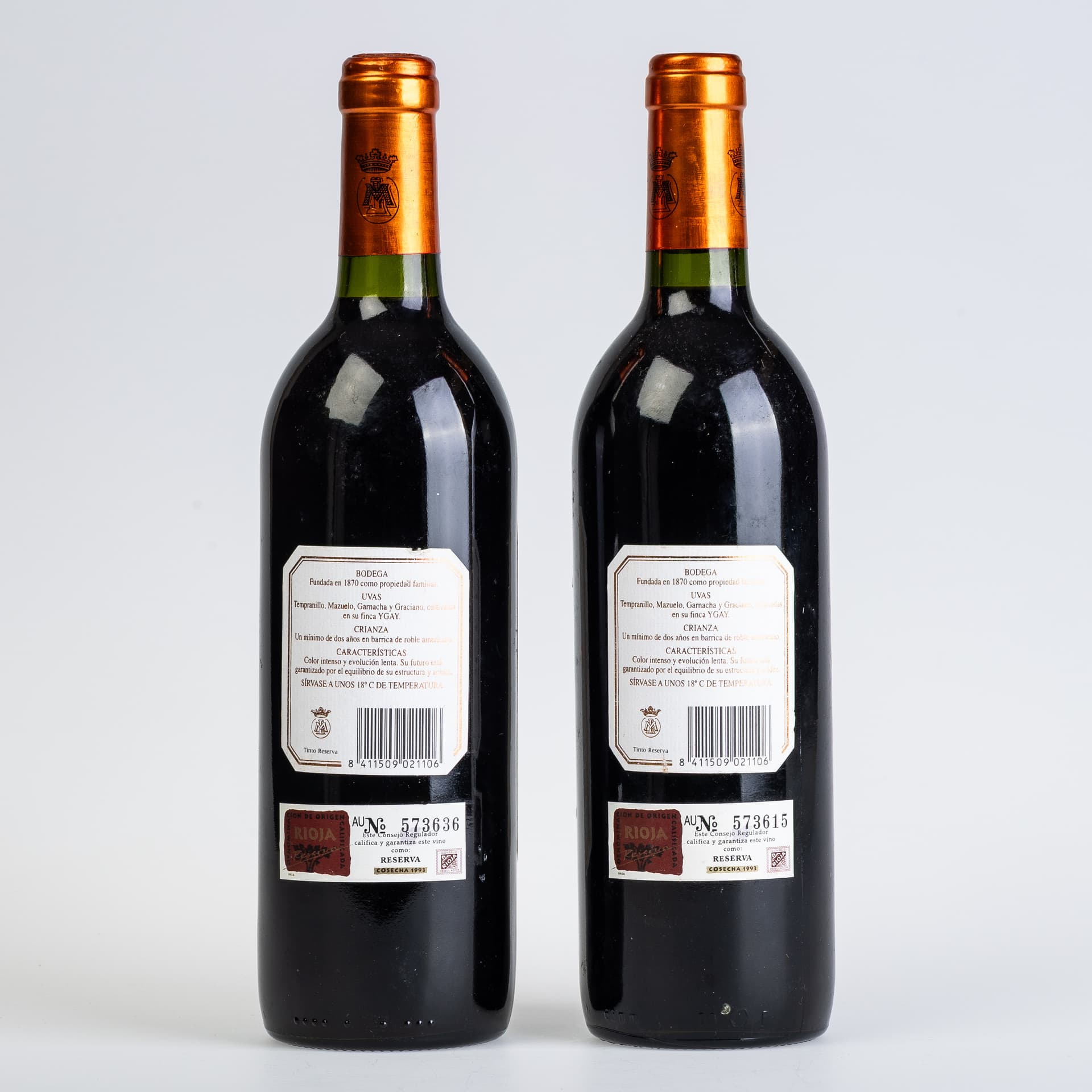 PAIR OF 1993 MARQUÉS DE MURRIETA YGAY RESERVAS. - image 2