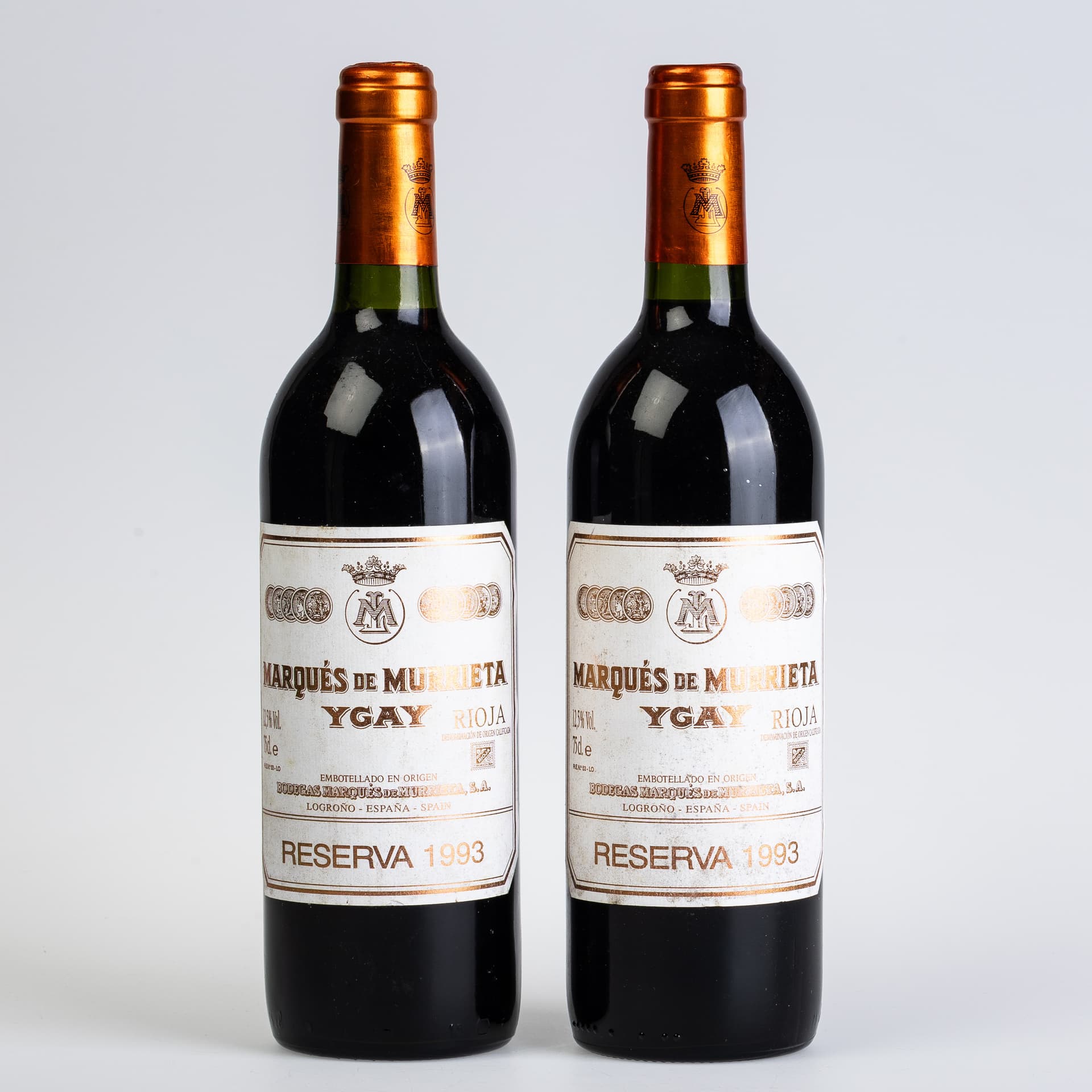 PAIR OF 1993 MARQUÉS DE MURRIETA YGAY RESERVAS.
