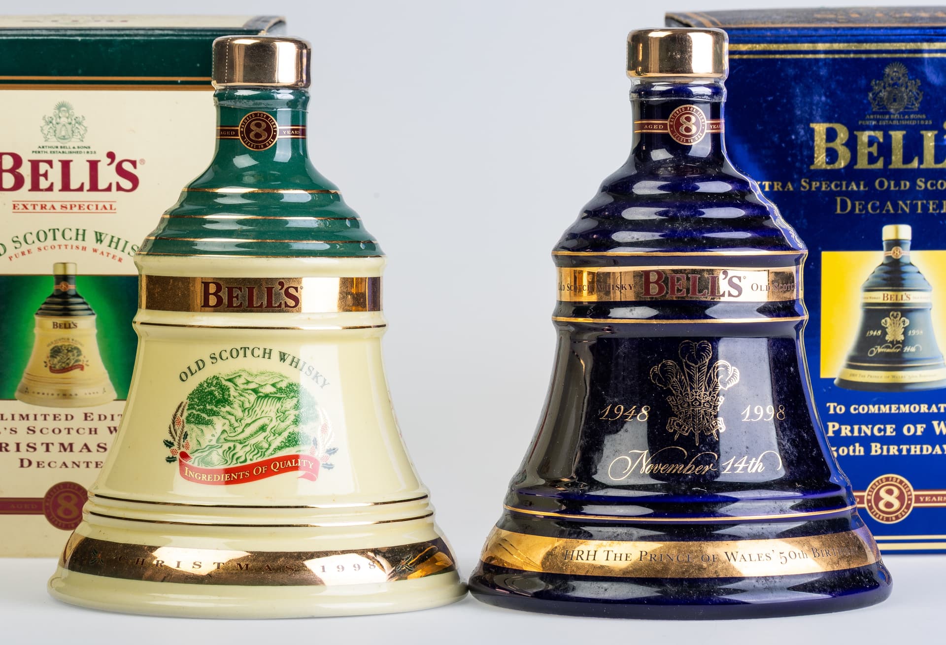PAIR OF COMMEMORATIVE BELL'S OLD SCOTCH WHISKYS. - image 2