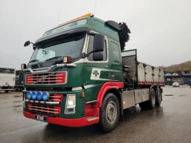 Tipper and Crane Truck VOLVO FM-400 6X2