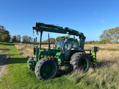 Fiat 140 - 90 tractor with crane