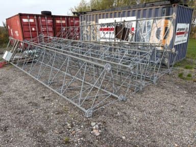 Conical grille/lighting masts, approx. 7.7 m, with LED lamp booms
