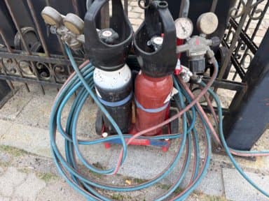 2 bottles of gas and acid