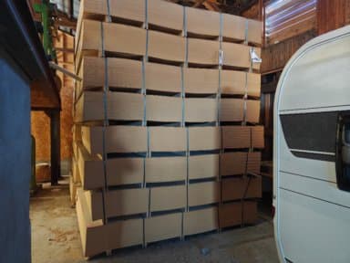 15paller MDF 6x2800x2070, 54 plater per palle. Nytt!