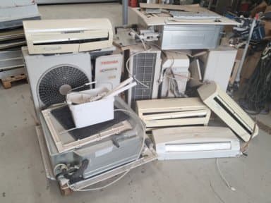 2 Pallets with Assorted Heat Pump/Air Conditioning Units