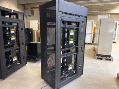 3 IBM rack cabinets for IT equipment