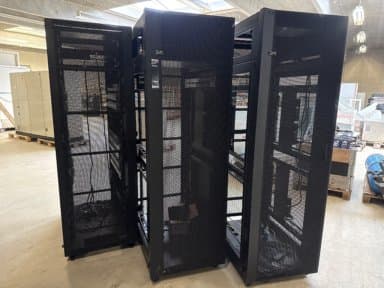 8 server rack cabinets + network cabinet