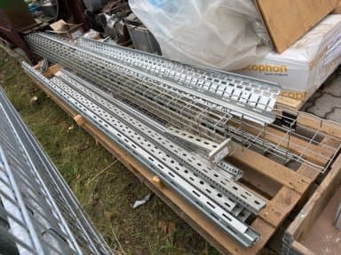 6 pcs Obo cable trays 20x300cm with brackets
