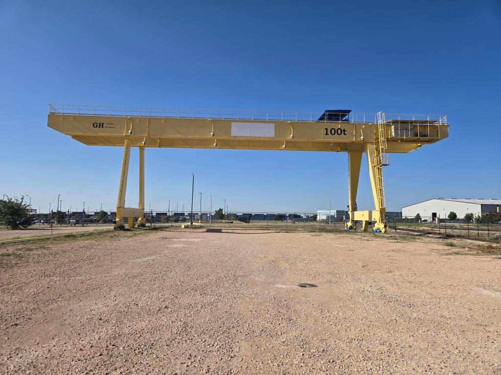 Online Auction / Make Offer 2010 GH Double Girder Traveling Gantry Crane Surplus to GE Onshore Wind