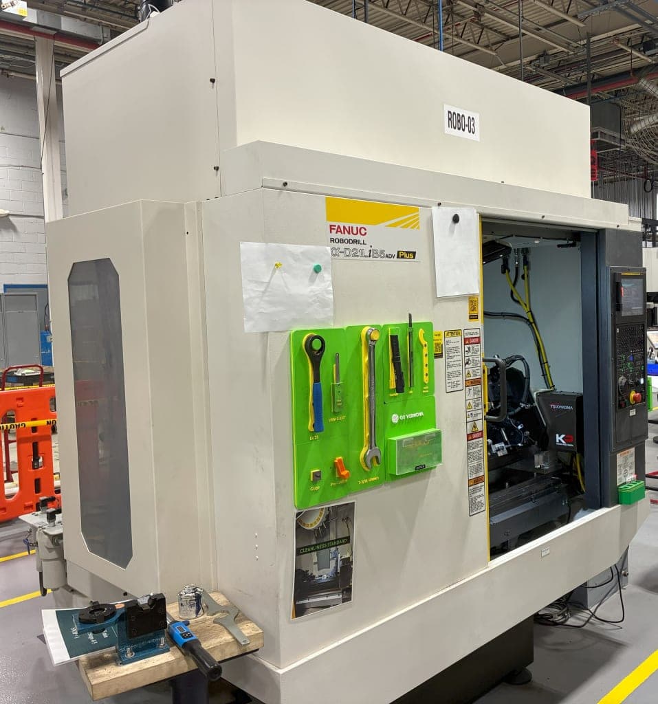 (2) Fanuc Alpha D21 LiB5ADV Plus CNC Vertical Machining Centers New as 2024 Surplus to GE Vernova Metam