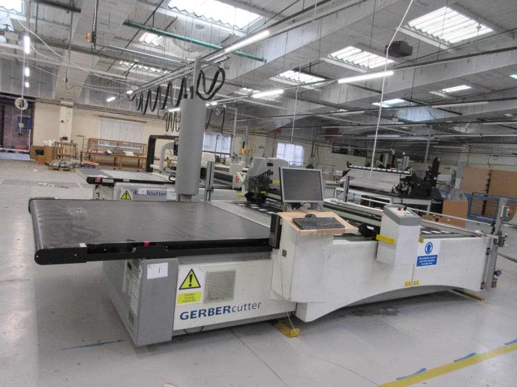Closure Sale - Gerber Textile Cutters, Fabric Spreaders, Quilting & Mattress Manufacturing Machinery