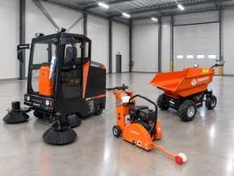 Graafmachines, opslagtenten, robotmaaiers, en reinigingsmachines