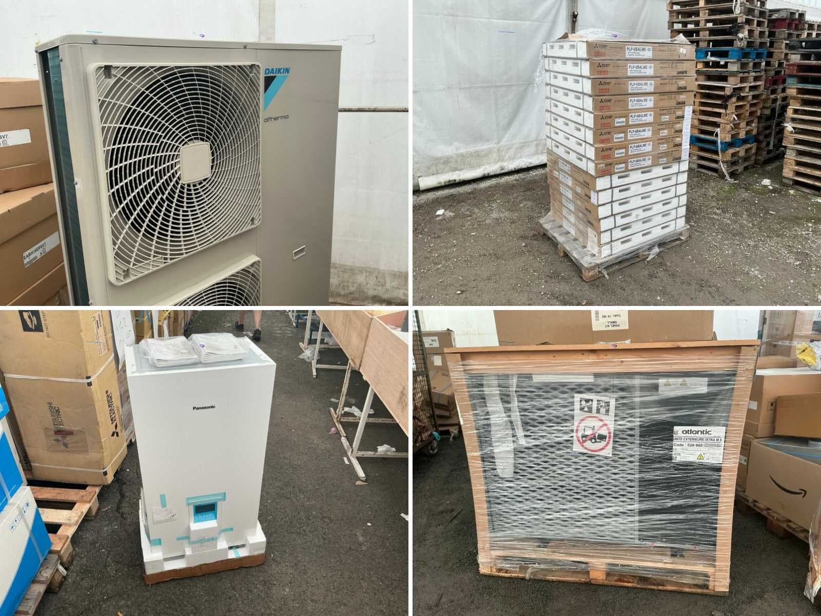 Liquidation de stock CVC : pompes à chaleur, climatisation et électricité dès 1 € – Daikin, Mitsubishi Electric, Atlantic, Panasonic