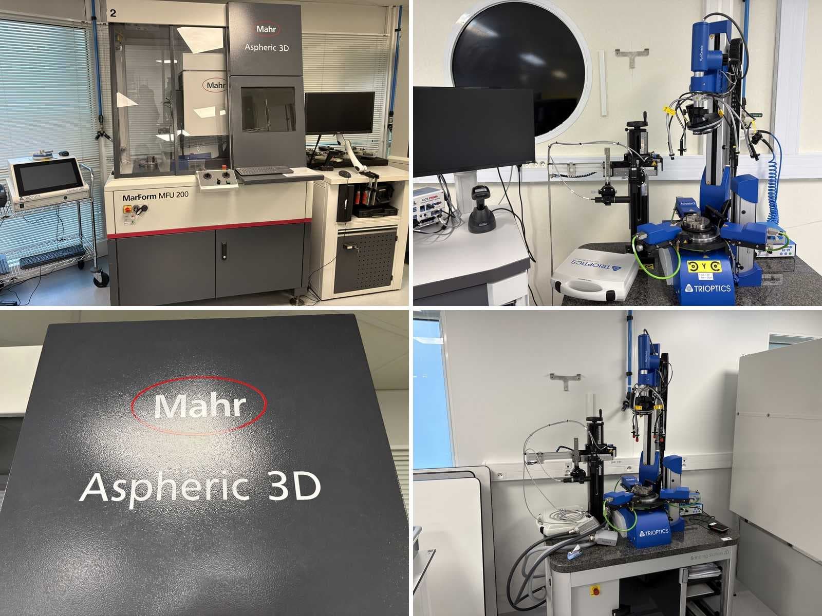 Metrology and optical assembly - Mahr MarForm MFU 200 Aspheric 3D and 2 Trioptics OptiCentric Bonding 2D