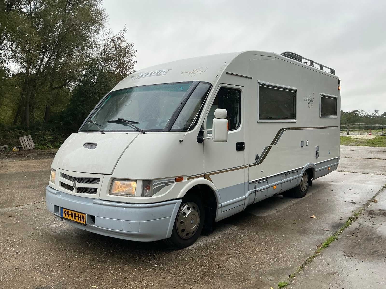 Motor yacht, camper van, aerial platform, excavators, compact tractors and tools