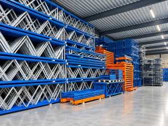Palletstelling, legbordstelling, Container unit en magazijn toebehoren
