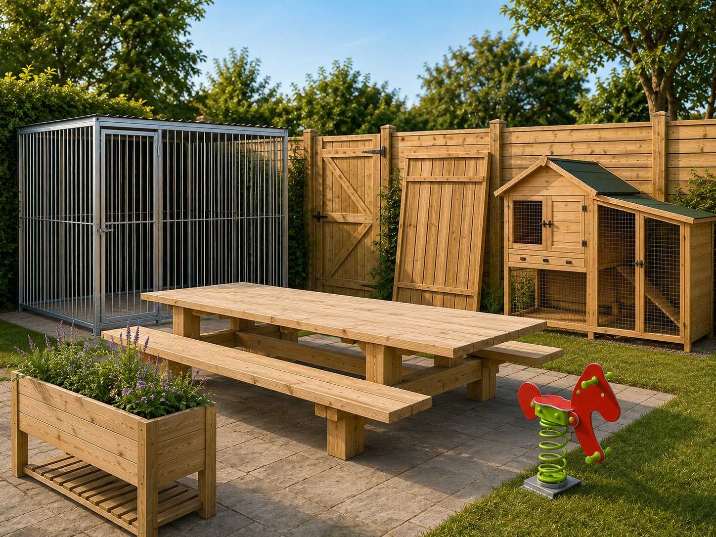 Garden wood, garden items and leftovers