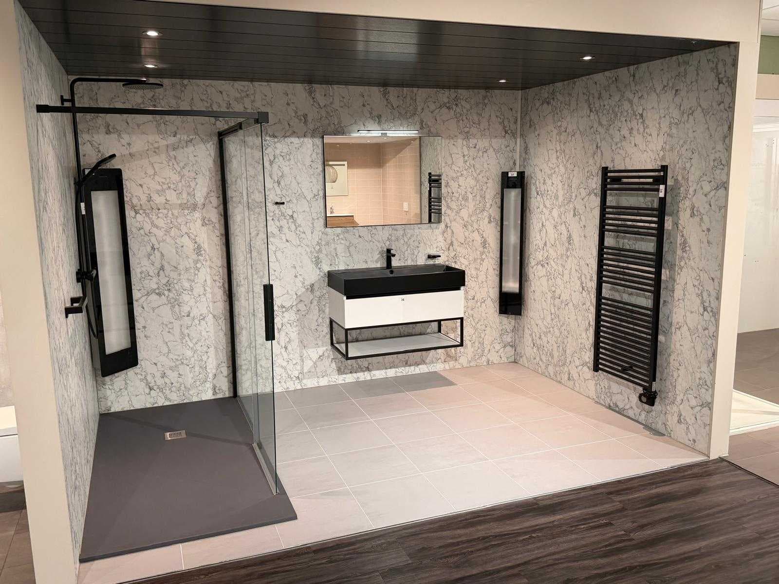 Company relocation bathroom showroom