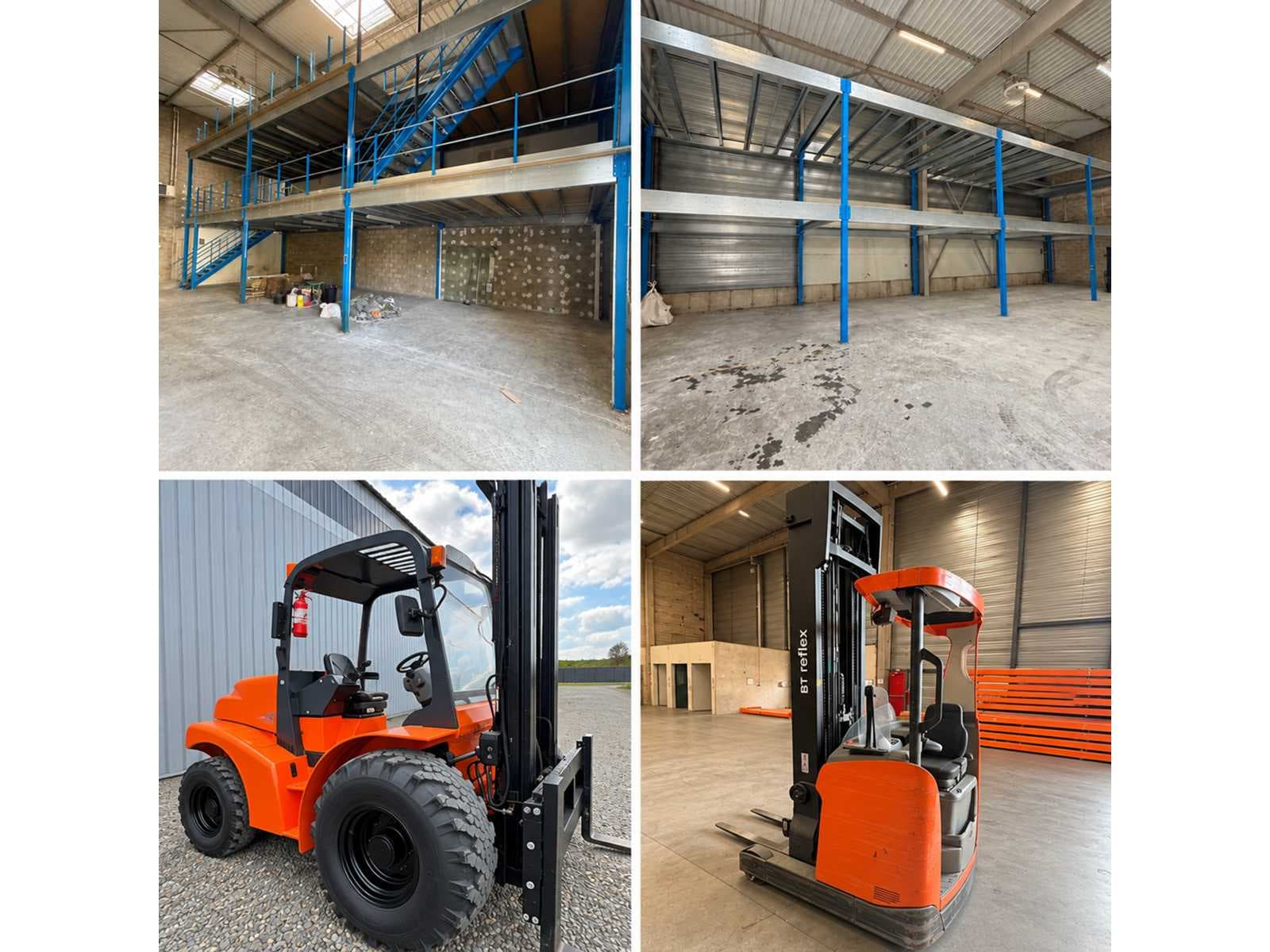Industrial shelving, pallet racks, mezzanines and forklifts