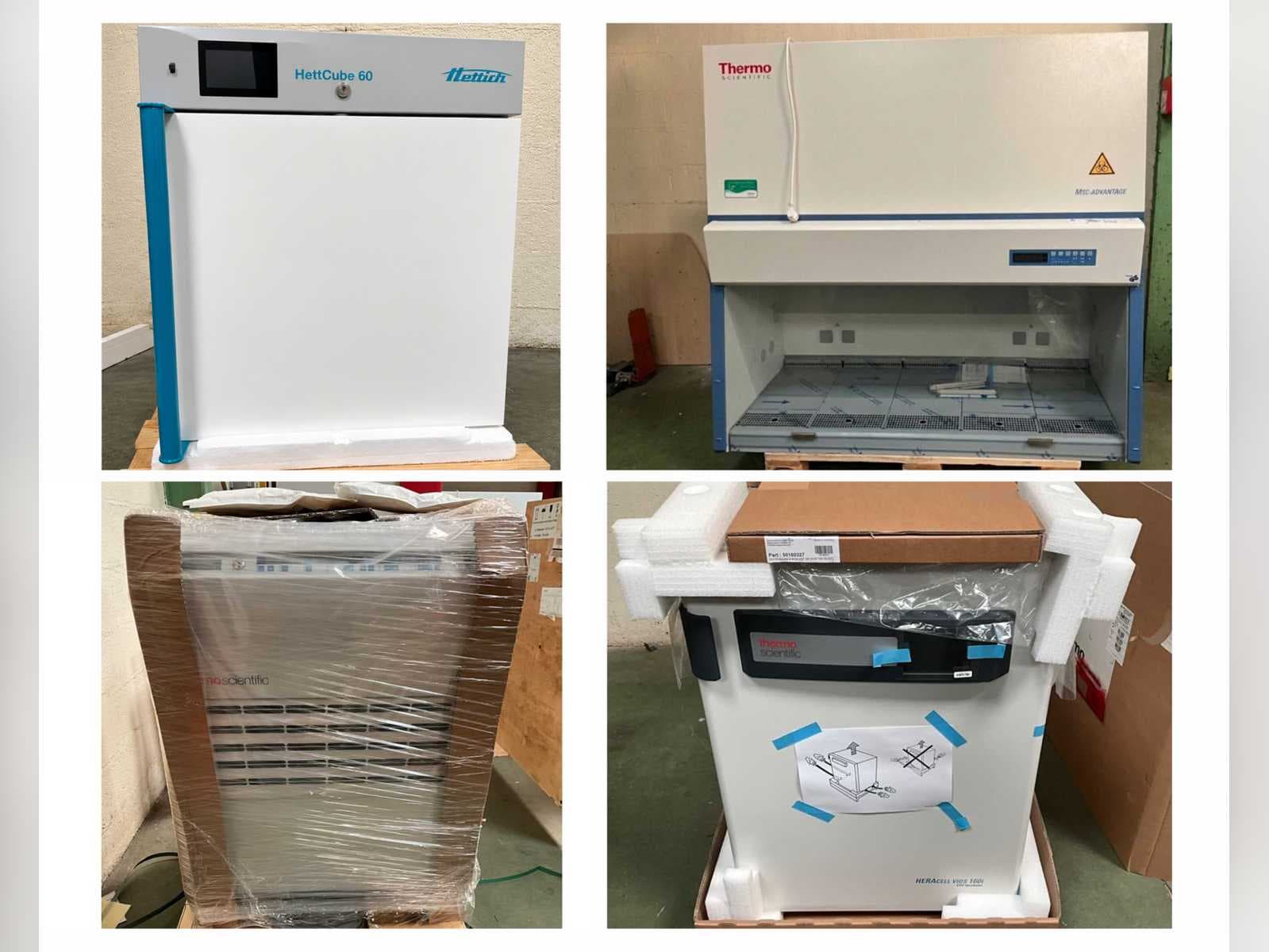 Destocking of new laboratory equipment.