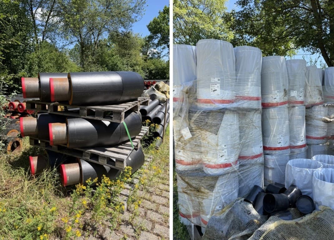 50 Insulated District Heating Pipes 273/400 12 m