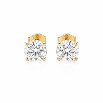 Classic Diamond Earrings in 14K Gold • 1,05 ct Lab-grown.