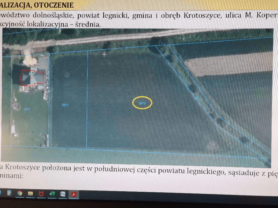 Krotoszyce plot ,Syndyk announces an invitation to tender for sale