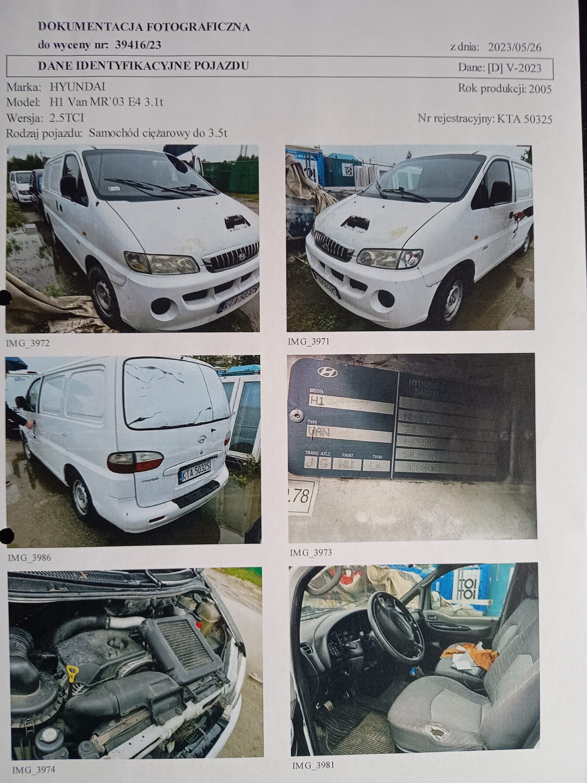 Syndicate sells HYUNDAI H1 VAN year of production 2005