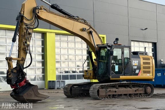 2017 Cat 320FL gravemaskin, GPS, Rototilt R8, boretårn, 2 skuffer