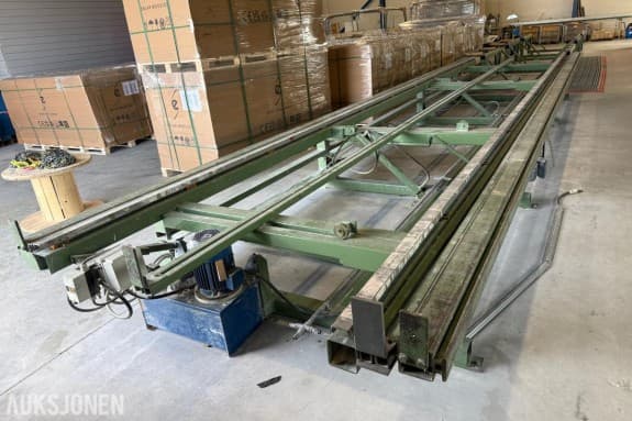 Hydraulisk butterfly-/vendeanlegg for veggelementer