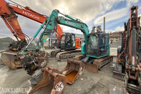 2018 Kobelco SK75SR-3E Gravemaskin - Engcon rotortilt - 4 Skuffer - 2720T