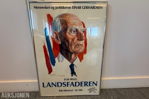Landsfaderen Einar Gerhardsen - plakat