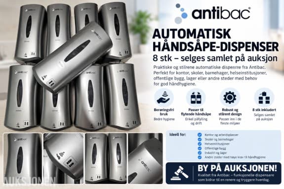 9 stk. Antibac berøringsfrie dispensere for håndsåpe