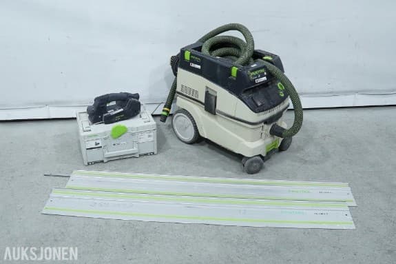 Festool CTL 26 E støvsuger, EHL 65 EQ høvel og 2 x FS 1400/2 føringsskinner