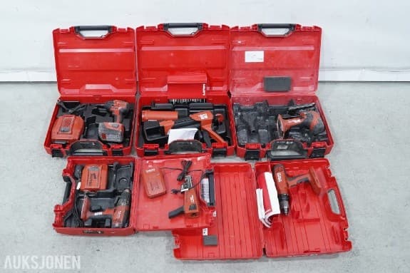 Hilti 22 V batteriverktøy og tilbehør - 7 enheter