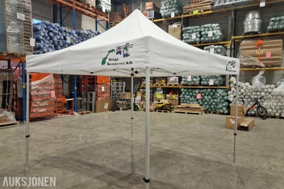 Håndverkstelt 3x3 meter, ramme og tak