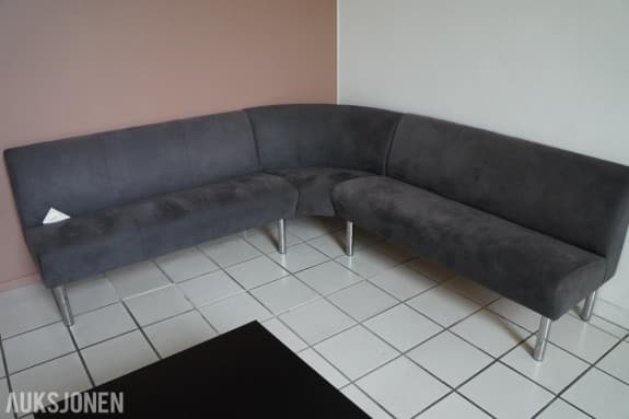 Grå sofa, pent brukt hjørnesofa