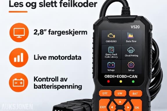 V520 OBD2-feilkodeleser – enkel feilsøking av bilen (sendes i eske)