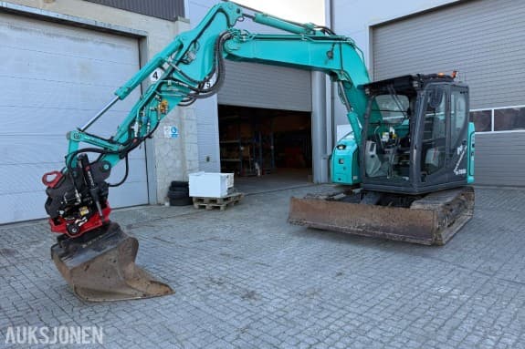 2019 Kobelco SK75SR-7 beltegraver – Rototilt R3 – 6096 timer – sentralsmøring - pusseskuff