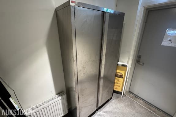 Novameta skap rustfritt stål 100x400x1980 mm med hyller