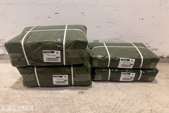 40 stk ETC Supreme presenninger - 4 × 6 m og 3 × 5 m, 90 g/m²